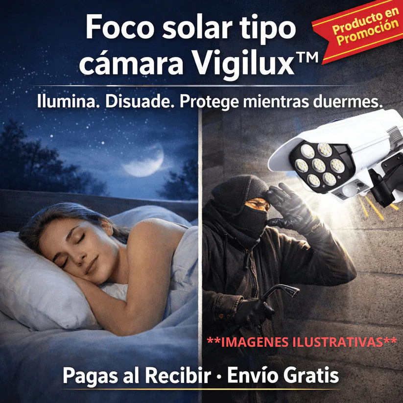 Lámpara Solar Tipo Cámara De Vigilancia