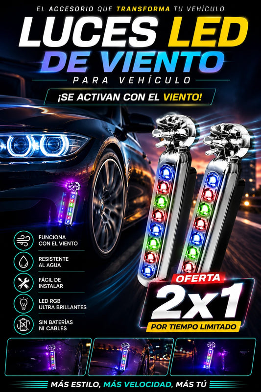 Luces LED de Viento para Vehículo. OFERTA 2x1